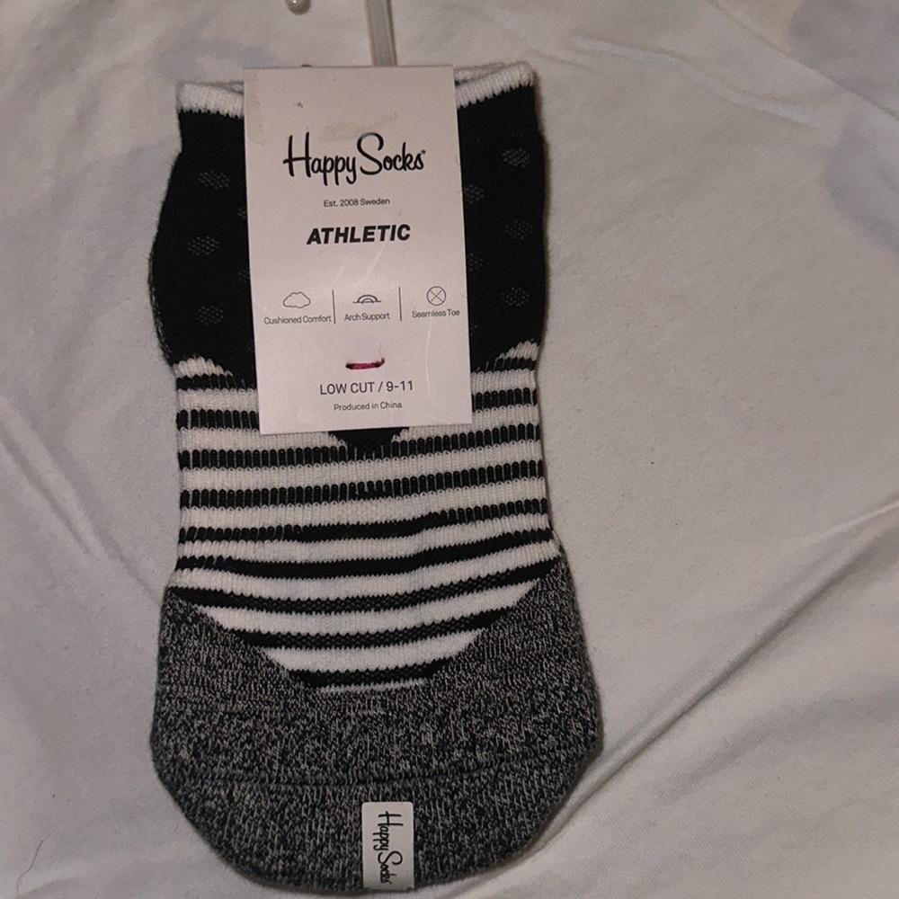 Happy socks athletic socks low cut 4 ½-7 ½ men’s combed cotton